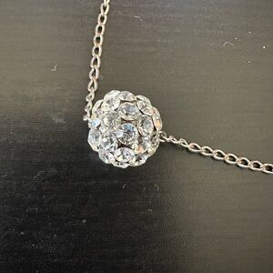 Pretty ball necklace. Faux diamonds. Beautiful necklace